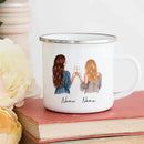 Axyaa Best Friend Cartoon Girls Custom Name Coffee Mug