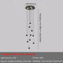 Axyaa Industrial Spiral Staircase Chandelier Pendant Light for Loft Duplex Double-Height Ceiling