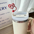 Axyaa Heart Bear Silicone Straw Caps for Stanley Cups - 10mm Straw Toppers