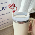 Axyaa Bear Straw Cover Caps: Cute Hearts 10mm Silicone Toppers for Tumblers