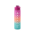 Axyaa Gradient Color Sports Water Bottle with Straw and Handle