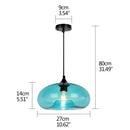 Axyaa Hanging Glass E27 Pendant Lamp for Modern Art Style Decor