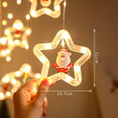 Axyaa LED Christmas String Lights Star Santa Claus Decoration for Bedroom Living Room