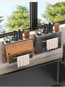 Axyaa Kitchen Knife Holder Wall Rack Chopsticks Organizer Hooks Storage Hanger