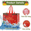 Axyaa Christmas Gift Bags: 16PCS Assorted Cartoon Patterns, Reusable Non-Woven Handles