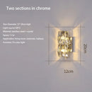 Axyaa Crystal LED Wall Sconce: Modern Luxury Home Lighting for Bedside, Foyer, Hotel Room
