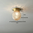 Axyaa Modern Copper Glass Ball Ceiling Lamp, LED Indoor Light Fixture