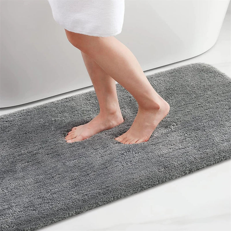 Axyaa Shaggy Soft Bath Rug 60x150 - Absorbent & Non-Slip Large Bathroom Mat