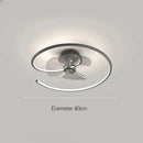 Axyaa Nordic LED Ceiling Fan Light for Bedroom and Study, Silent Strong Wind