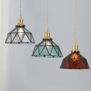 Axyaa Nordic Tiffany Glass Chandelier LED Ceiling Pendant Light