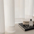 Axyaa White Vertical Louver Screen Curtain Blackout Phantom - Bay Window, Balcony Sunshade
