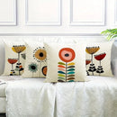 Axyaa Abstract Floral Pattern Cushion Cover for Sofa, Bedroom, Car - Vibrant and Stylish