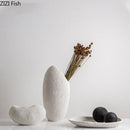 Axyaa Coral Texture Resin Vase & Tray Set for Modern Home Decor