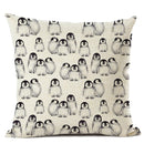 Axyaa Penguin Cushion Cover: Cute Sofa Pillow for Kids & Living Room, 45x45cm