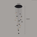 Axyaa Modern LED Staircase Chandeliers for Living Room Hanging Light