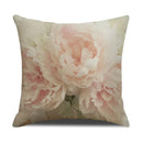 Axyaa Pastoral Floral Cushion Cover: Elegant Linen Home Decor for Sofa, Square Flower Pillow