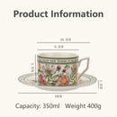 Axyaa Retro Coffee Cup and Saucer Set - High-end Ceramic Tableware