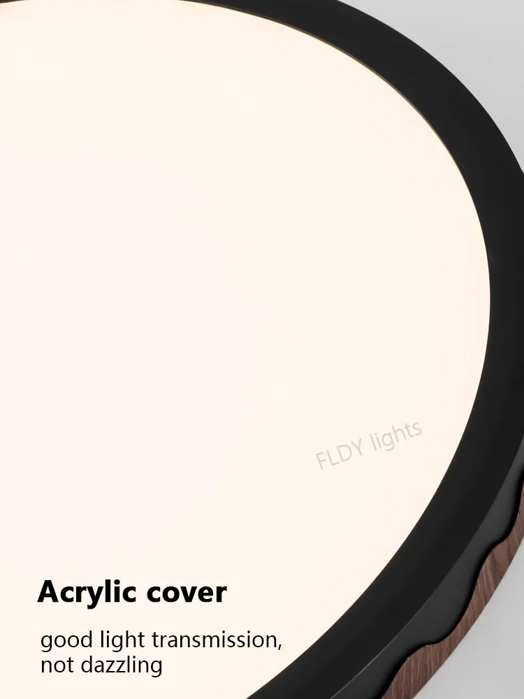 Axyaa Wave Pattern Ceiling Lamp for Retro Bedroom with Eye Protection Technology