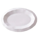 Axyaa Ceramic Oval Fish Plate for Steamed Fish and Vegetables