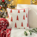 Axyaa Christmas Tree Embroidery Throw Pillow Cover - Cojines Sofa Cushion Cover