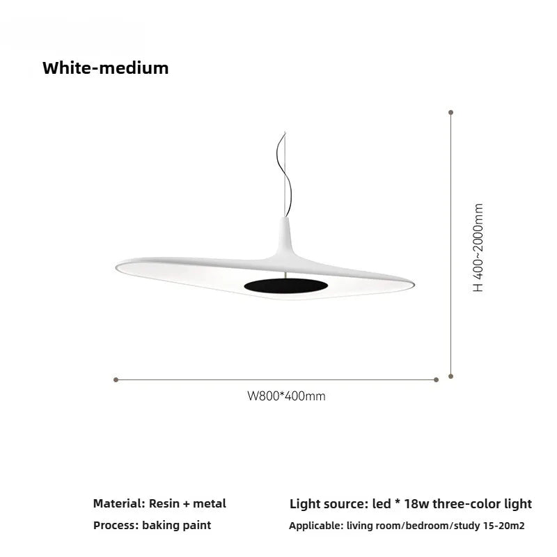 Axyaa Nordic LED Pendant Lamp for Dining Room, Modern Resin Suspend Light