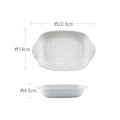 Axyaa Double Ear Baking Basin for Cheese Baked Rice, Commercial Oven Ceramic Tray
