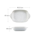 Axyaa Double Ear Baking Basin for Cheese Baked Rice, Commercial Oven Ceramic Tray