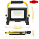 Axyaa Skyworld 30-200W LED Portable Work Light, Adjustable Floodlight 110V 220V