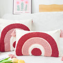 Axyaa Rainbow Tufted Tassel Cushion Cover, 45x45cm Home Decor Sofa Pillow