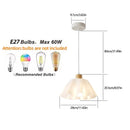 Axyaa White Flower Pendant Light, E27 Base for Hallway, Kitchen, Bedroom