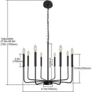 Axyaa Nordic Modern Black Gold Hanging Chandelier
