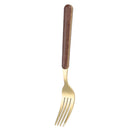 Axyaa Stainless Steel Cutlery Set with Wooden Handle - 16 Piece Dining Set