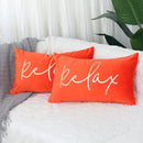 Axyaa Sunshine Velvet Gilded Pillowcase Cojines, English Letter Simple Polyester Cushion Cover