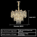 Axyaa Crystal Chandelier: French Light Luxury Tassel Pendant Lights