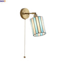 Axyaa Blue and White Glass LED Wall Light for Children's Room and Stairs