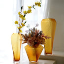 Axyaa Frosted Leaning Tower Glass Vase: Simple & Elegant Decor Item