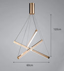 Axyaa Stainless Steel LED Chandelier for Nordic Home Decor & Dining Room Lighting
