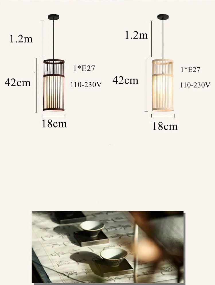 Axya Bamboo Wooden Pendant Light - Small, Simple, & Stylish Home Lighting