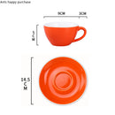 Axya White Rim Ceramic Coffee Cup and Saucer Set - 150ml