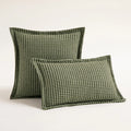 Axyaa Hounds tooth Square Cushion Cover 45x45cm in Orange Green Blue Black