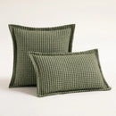 Axyaa Hounds tooth Square Cushion Cover 45x45cm in Orange Green Blue Black