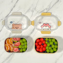 Axyaa 900ml Stainless Steel Lunch Box, Leak-proof & Microwave Safe Fruit Bento Box