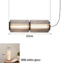Nordic Glass Pendant Light by Axyaa - Smoke White Glass - LED Desk Lamp