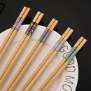 Axyaa Bamboo Sushi Chopsticks Set - Non-slip Retro Style Tableware