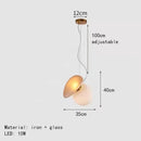 Axyaa Nordic Glass Chandelier LED Pendant Lamp for Home Decor