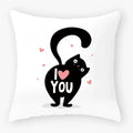 Axyaa Black Cat Pillowcase 45*45 Sofa Car Home Decor Cushion Cover