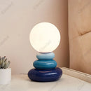 Axyaa Stone Table Lamp: Nordic Stacked Style for Bedroom & Living Room