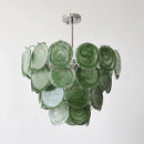 Axyaa Green Glass Chandelier Vintage Indoor Pendant Lighting