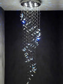 Axyaa Crystals Pendant Light - Minimalist Indoor Hanging Chandelier