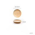 Axyaa Solid Wood Round Tea Plate for Desserts, Fruits, and Snacks